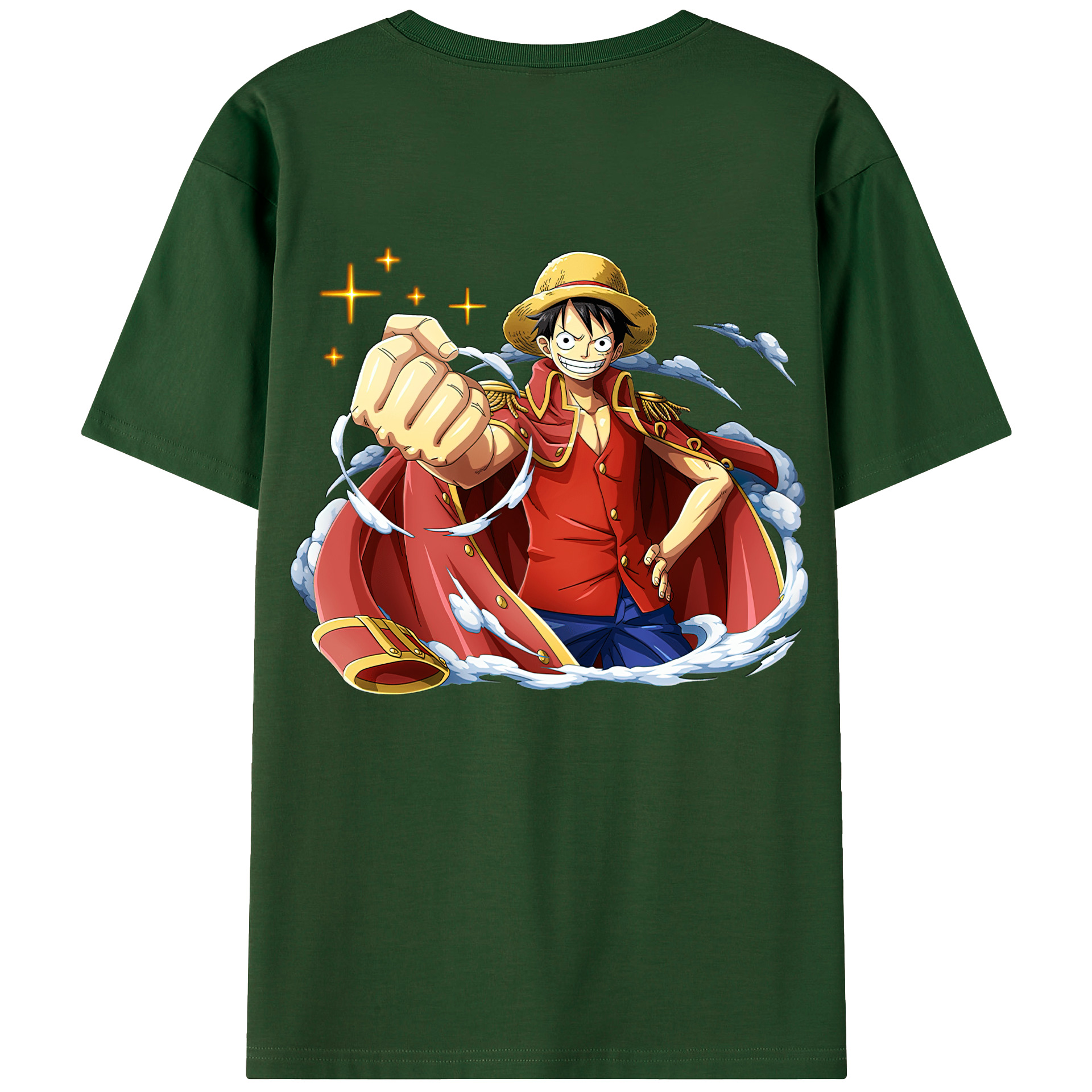 ワンピース モンキー・D・ルフィ ONE PIECE Monkey D. Luffy 綿100％半袖Tシャツ（背面プリント）